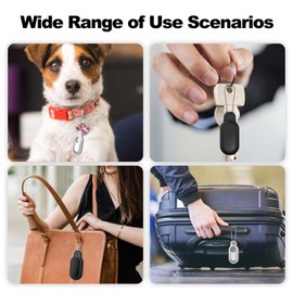 FIOPAZ 2 Pack SmartTag2 Rugged Case, GPS Tracker Holder, Tracking Device Protective Cover with Keychain Ring,Waterproof Anti-Lost Protective Case, Find Your Bike, Car, Skis(Black+Transparent)