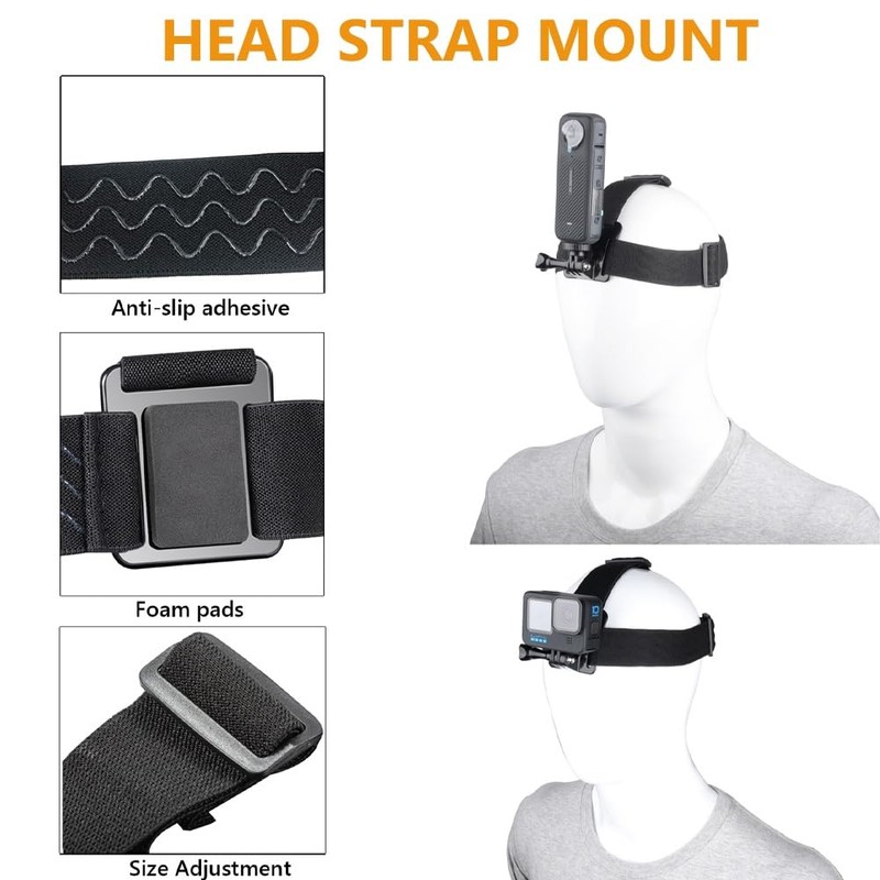 YEHOLDING Action Cam Mount Kit for Insta360 X4/X3/X2/Ace Pro/Ace, Backpack