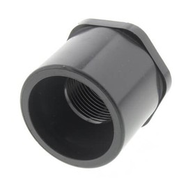 Lesso America 838 Series - Schedule 80 PVC Fittings (Black) - Reducing Bushing Flush Connector - 2 x 1/2" (SPIG x FIPT) / Plumbing, Irrigation, Pool, Spa, DIY/More Durable, UV Resistant (838-247)