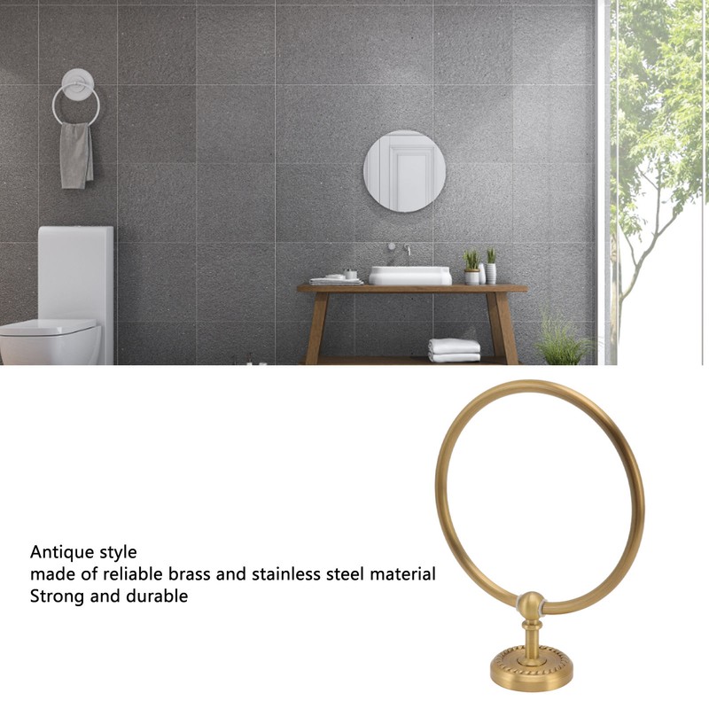 Towel Ring Antique Style Brass Stainless Steel High Hardness Durable
