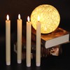 GenSwin Flameless Flickering Taper Candles with 2 Remote Controls and
