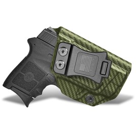 IWB KYDEX Universal Gun Holster, Adjustable Cant & 'Posi-Click' Retention, Inside Waistband Concealed Carry Holster Compatible with Multiple S&W MP BG 380 Auto & Integrated, Glock, Sig, Ruger