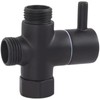 3-Way Solid Brass black Shower Arm Diverter Valve G1/2 Thread