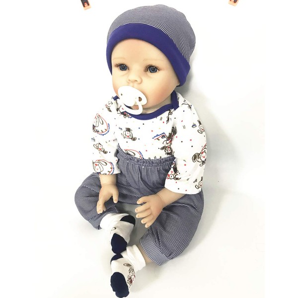 Pedolltree Reborn Baby Dolls Clothes Boy Outfit 4 Pices Sets for 20- 23 Inch Reborn Doll Baby Boy Clothing