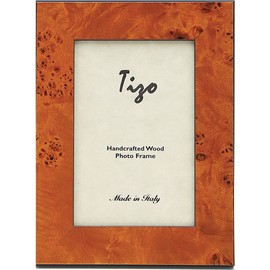 Tizo 8" X 10" Orange Wooden Frame, Made in Italy