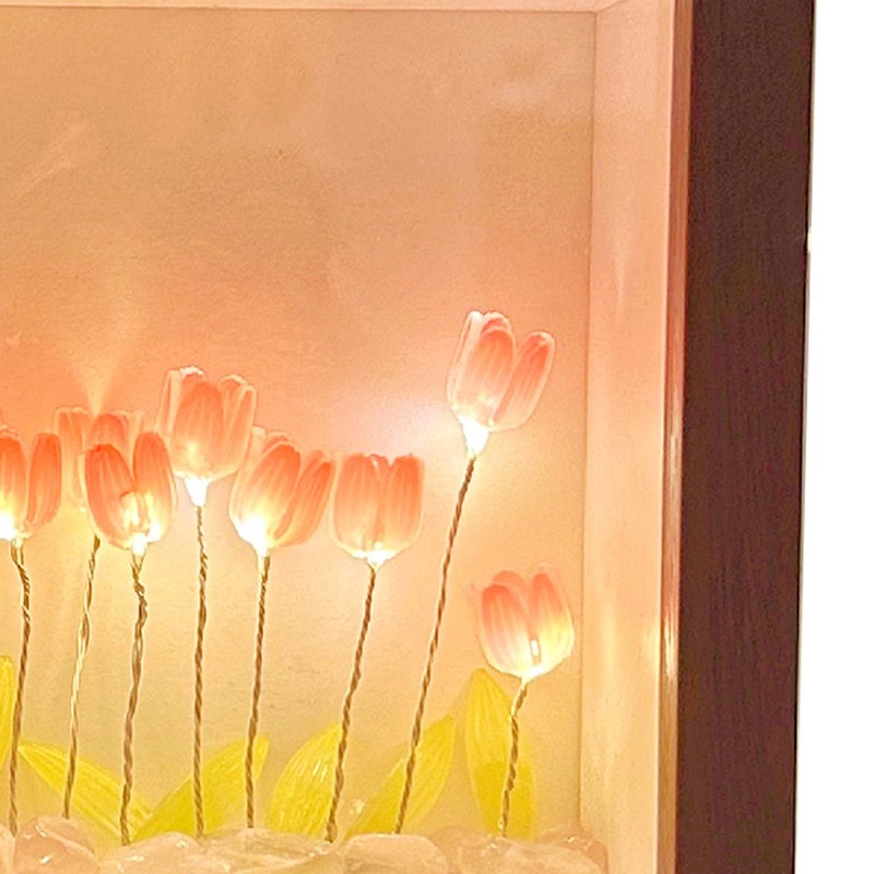 Tulip Light Photo Frame Flower Night Lamp Floral Picture Frame