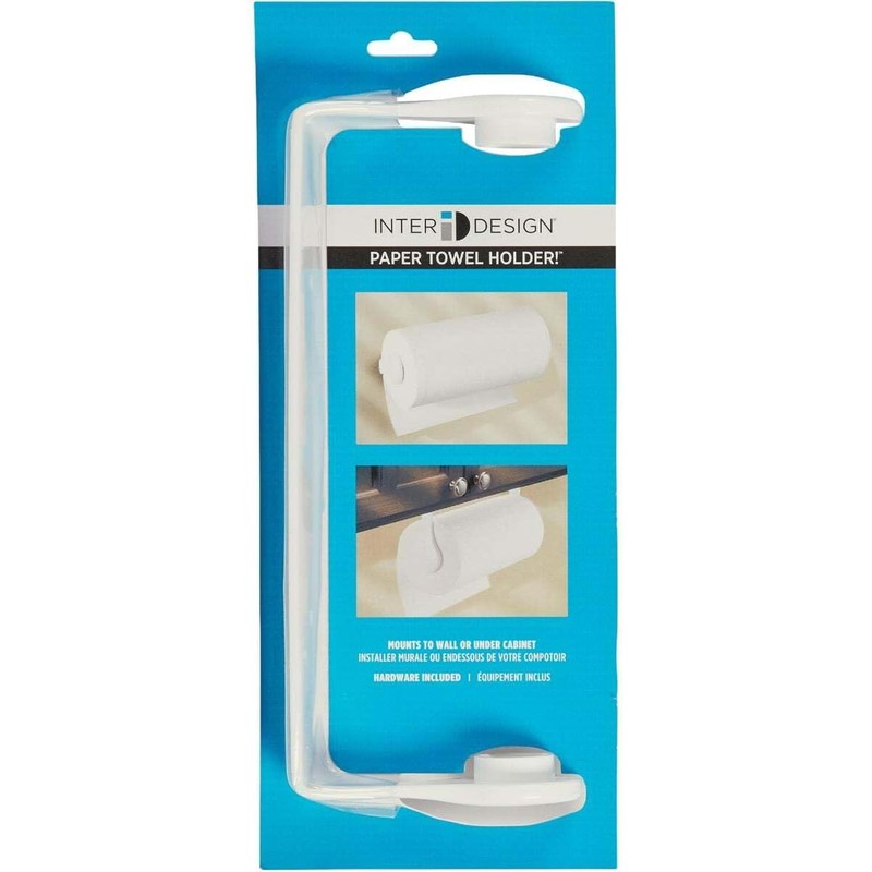 Soporte para Papel de Cocina Blanco Toallero de Pared y