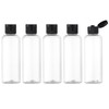 5-Pack 3.4oz Travel Bottles - Clear Dispenser Containers with Flip