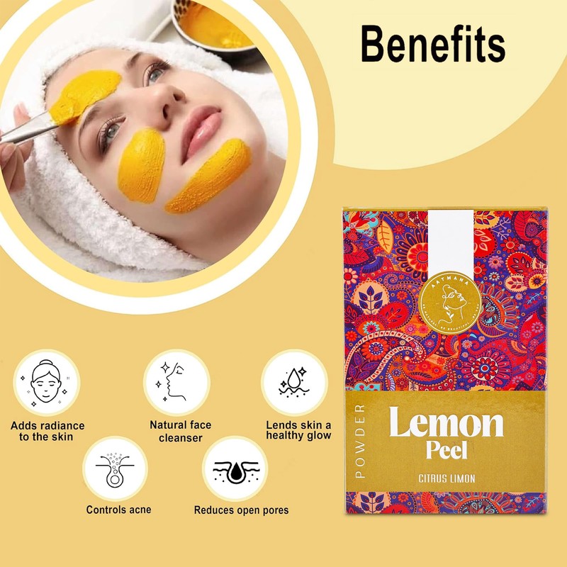 AATMANA Lemon Peel Powder Citrus Limonum Natural Soft & Smooth