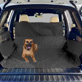 Formosa Covers Dog Cargo Liner for SUV - Heavy Duty Quilted and Padded Mat Covers Trunk Back Area - Hair Easily Shakes Off - Black - Universal Fit 68" W x 93" L