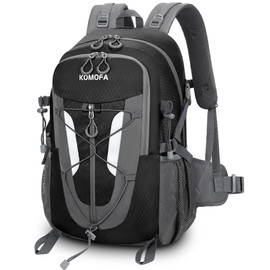 Komofa Hiking Backpack 30L Lightweight Travel Daypack Small Day Pack for Men Women Outdoor Camping Backpacking, Black