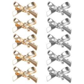10 Pieces Of Bow Hair Clips, Mini Bow Hair Clips, Children'S Bow Hair Clips, Non-Slip Side Clips, Sweet Bangs Grabbers, Cute And Simple Bow Hair Accessories