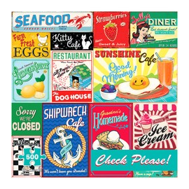 Re-marks Check Please Retro Puzzle, 500-Piece Jigsaw Puzzle for All Ages