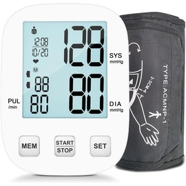 Blood Pressure Monitor, Automatic Upper Arm Blood Pressure Monitors for Home Use, Blood Pressure Machine Large Backlight Display, Accurate Adjustable Digital BP Cuff
