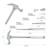 Small Hammer 6 in 1 Metal Hammer & Screwdriver, Multitool