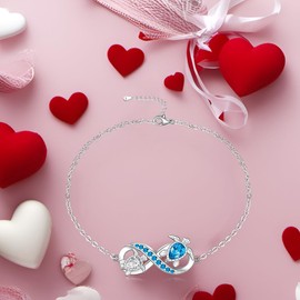 Fenthring Sea Turtle Anklet Infinity Turtle Ankle Bracelets for Women Anklets Sterling Silver 925 Beach Ocean Theme Jewelry Mothers Day Gifts