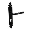 Lys Door Handle Black with Raised Edge