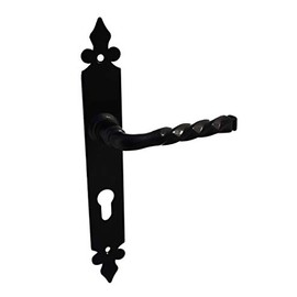 Lys Door Handle Black with Raised Edge
