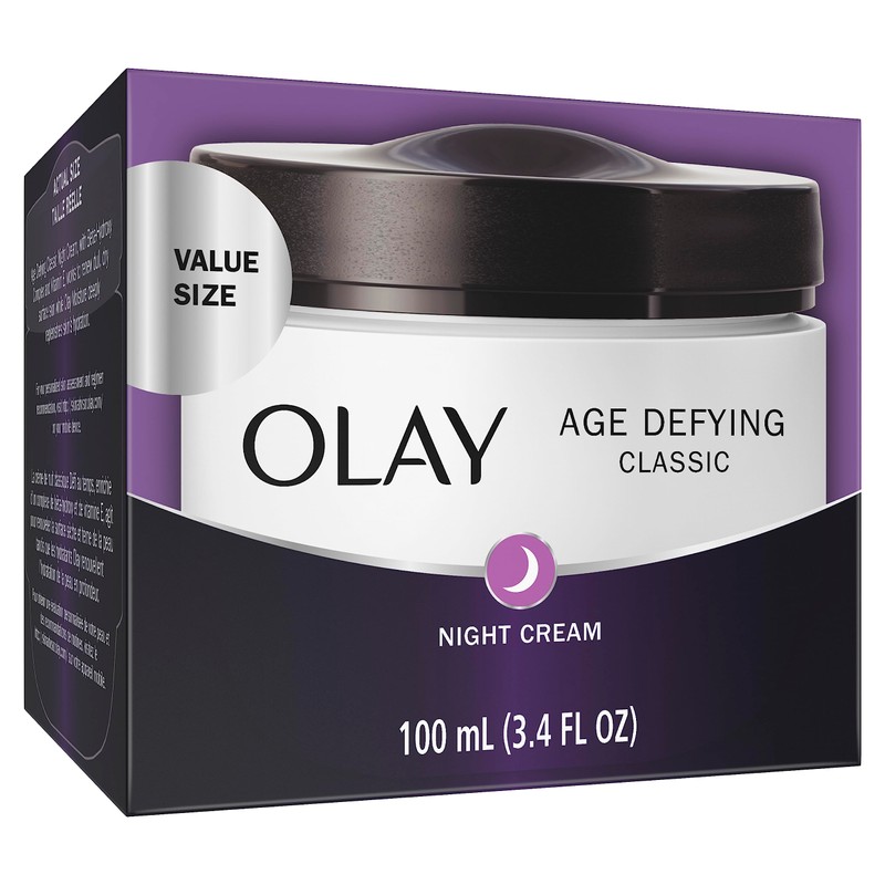 Olay Age Defying Classic Night Cream, Face Moisturizer, 100 Milliliters