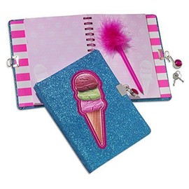 3C4G Triple Scoop ice cream cone Locking Diary Journal pen and keys