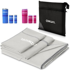 COKWEL Quick Drying Towel, Sports Towel, Bath Towel, Super Absorbent, Microfiber, Travel Towel, Swimming Towel, Soft, Fade-Resistant, Odor-Resistant, Durable, Compact, Moisture, Rainy Season, Outdoor,