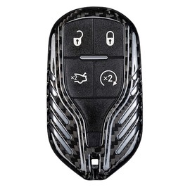 M.JVisun Genuine Carbon Fiber Key Fob Cover for Maserati Ghibli Levante Quattroporte 2013-2023 Smart Car Remote Key Fob Case for Men Women - Black