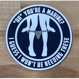 Panty dropper USMC Marine PVC Hook and Loop Patch