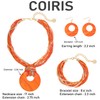 Coiris Multi Row Colorful Pearl Necklace with Large Circle Shell