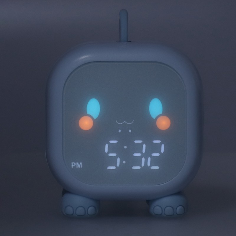LED Alarm Clock Mini Portable Voice Control Temperature Display USB