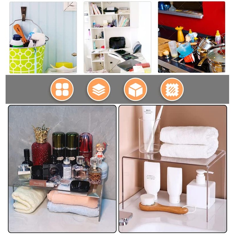 MerryNine 8pcs Clear Acrylic U Shaped Display Stands, Handicraft Storage