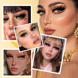 QUEWEL 84 Pieces Lash Clusters Kit 10-16 mm Cat Eye Eyelash Clusters Set, Fluffy Lashes with Lash Bond and Seal Lash Tweezers for Beginners (Cat-Kit-D)