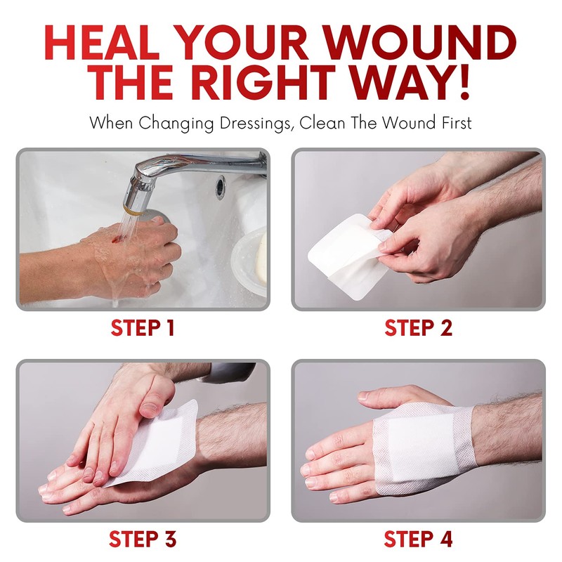 HEALQU Island Dressing - 6"x6", 30 Count - Bordered Gauze
