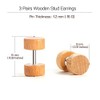 YZstyle 8mm Wood Faux Gauges Plugs Earrings for Men Women