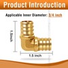 Horiznext 3/4 inch pex elbow fitting, brass coupling adapts water