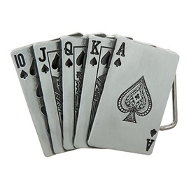 Yippo Accessories Royal Straight Flush Spades Belt Buckle