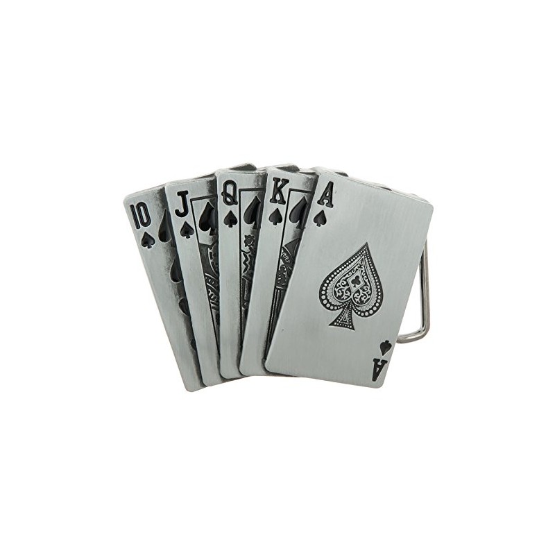 Yippo Accessories Royal Straight Flush Spades Belt Buckle