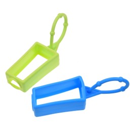 Kare & Kind 7x Silicone Hand Sanitizer Protective Cases (empty) - Soft Smooth Holders for 30ML Bottles - Comes with Soft Adjustable Loops for Backpacks, Keychains - Use for Travel, Home