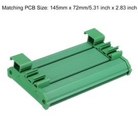sourcing map DIN Rail Support for PCB Housing Bracket 135 mm x 72 mm Green