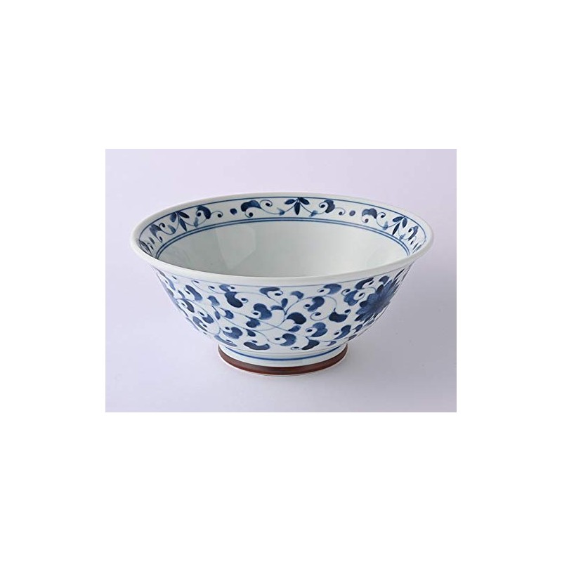 KIKUKCB Chrysanthemum Arabesque UK Noodle Bowl, 33.8 fl oz (1,100