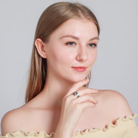 MIFYNN BFF Rings for Best Friends Forever Ring Cute Open Rings for Teen Girls Friendship Ring Jewelry Gift(BFF)