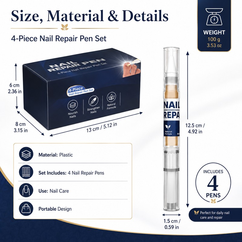 4-Pack Nail Care Liquid Pens for Women – Portable Nail