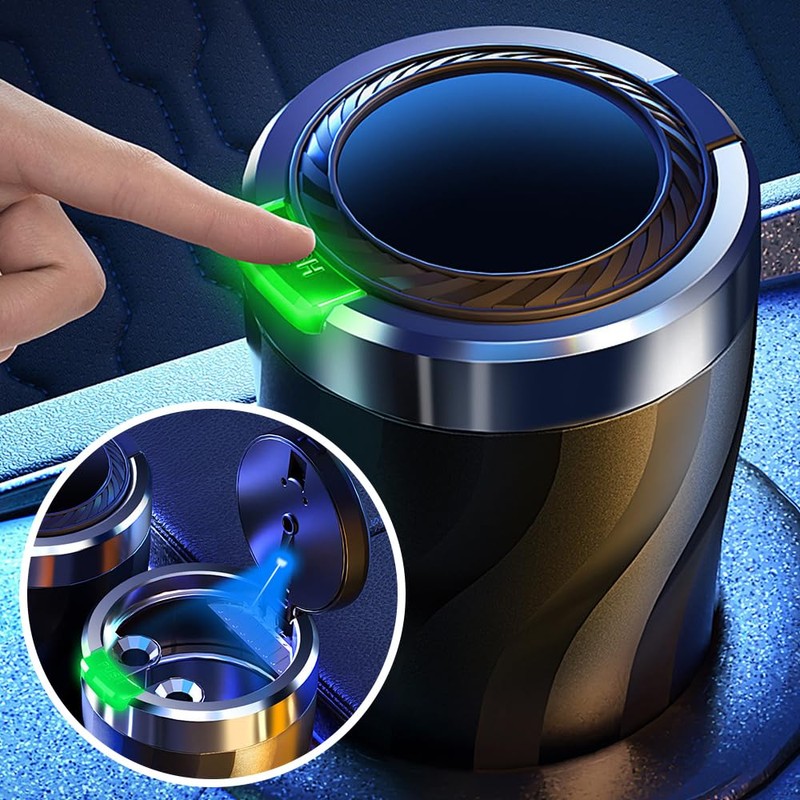 Car Ashtray, Chingde Ashtray, Car Ashtray with Lid Smell Proof,