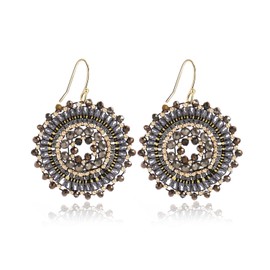 Pearl Earrings for Women Summer Pearl Crystal Glass Beads Dangle Bohemia Beach Statement Earrings Glass No Gemstone, Copper, No Gemstone