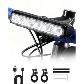 Anfly LED Bike Light 1800 Lumen Super Bright USB-C Rechargeable - Waterproof Bicycle Headlight for MTB, Road Cycling & Night Commuting