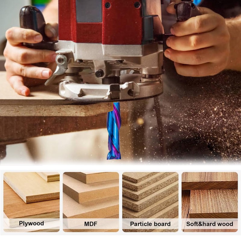 Mesee Up Down Compression Cut Spiral Flush Trim Router Bit