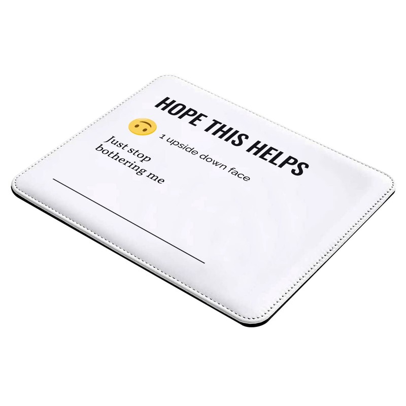 Mauspad aus Kunstleder Hope This Helps Work Office Email Funny