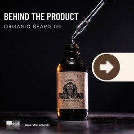 Johnny Slicks Organic Beard Oil | Moisturizes, Reduces Dry Skin & Itch | US Made, Veteran Owned (Chemical-free w/Tea Tree, Jojoba, Coconut & Argan), Original