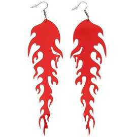 SAFIGLE 1 Pair of Flame Earrings Female Earrings Flame Shaped Earrings Girls Ear Earrings Decorative Earrings for Women Flame Earring Women's Earrings Flame Earring, Acrylic, No Gemstone