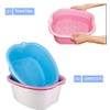 (Blue) - Lemoncy Large Plastic Foot Basin Foot Bath Spa