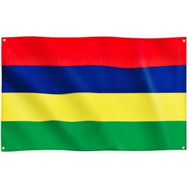 Runesol Mauritius Flag, 91x152cm, 3ft x 5ft, 4 Grommets, Eyelet In Every Corner, Chinese New Year, Lunar New Year, Maurice Flag, Moris, Mauritian Banner, Premium Flags, Inside, Outside, Vivid Colours